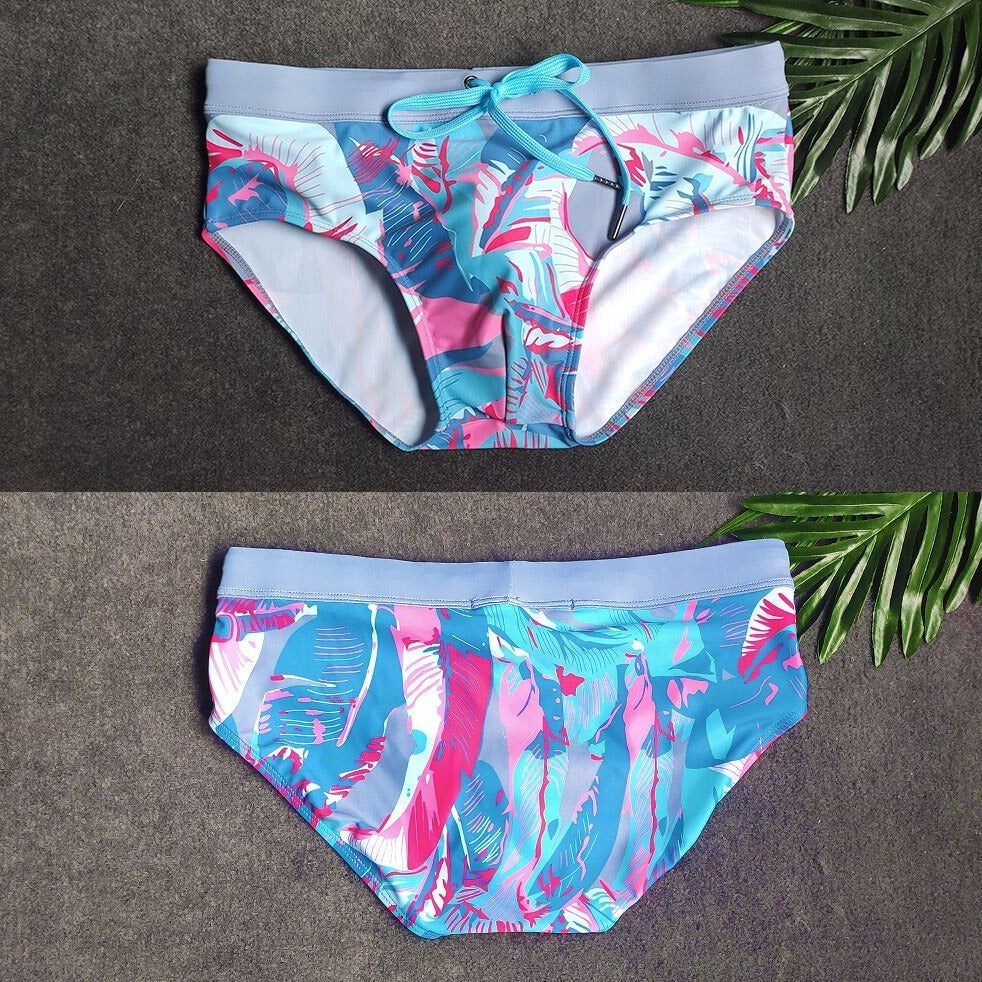 details of Gay Swimwear | Men's Tropical Swim Brief- pridevoyageshop.com - gay men’s underwear and swimwear