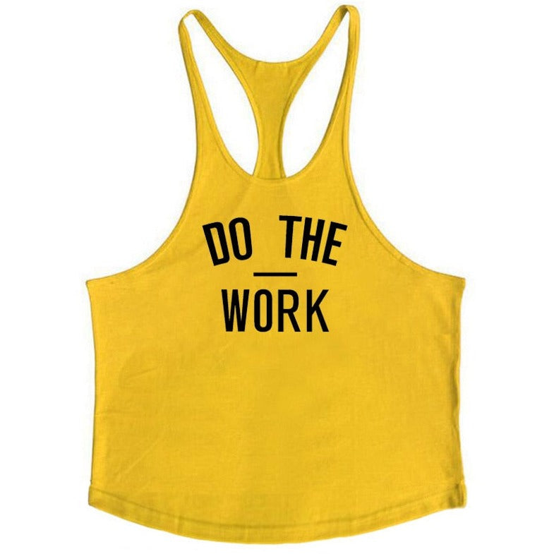 yellow Gay Tops | Men's Bodybuilding Cotton Stringer Tank Tops - pridevoyageshop.com - gay men’s gym tank tops, mesh tank tops and activewear
