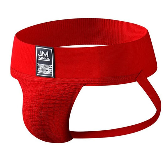 red Gay Jockstrap: Jockstrap Pouch & Gay Athletic Supporter