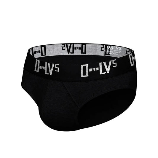 black ORLVS Gay Men's Basic Briefs - pridevoyageshop.com - gay men’s underwear and swimwear