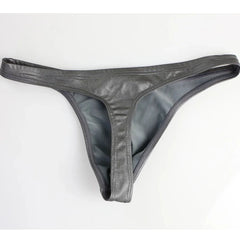 gray Brave Person Gay Men's Metallic Thong - pridevoyageshop.com - gay men’s underwear and swimwear