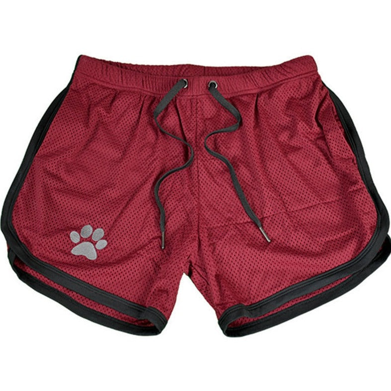 red black gray white Gay Shorts | Gay Bear Paw Gym Shorts - Men's Activewear, gym short, sport shorts, running shorts- pridevoyageshop.com