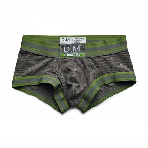 drak gray DM Men's Mesh Boxer Briefs - pridevoyageshop.com - gay men’s underwear and swimwear