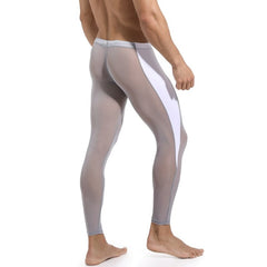 sexy gay man in gray Gay Leggings | Men's Breathable Mesh Leggings - pridevoyageshop.com - gay men’s underwear and activewear