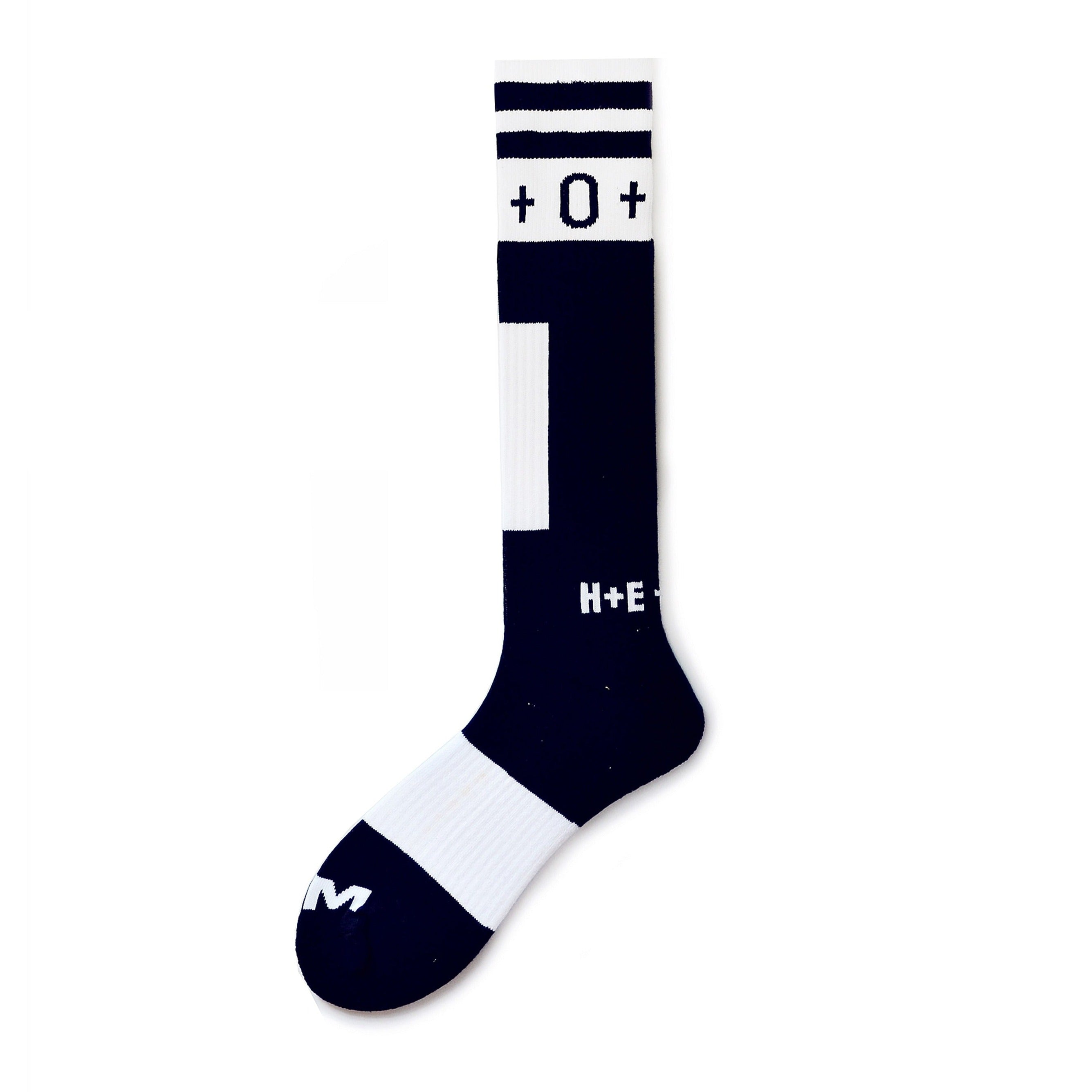 black Ribbed Cotton Crew Socks: Men's Sports Socks- pridevoyageshop.com - gay men’s harness, lingerie and fetish wear