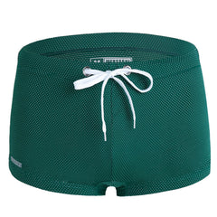 details of green Gay Swimwear & Beachwear | Men's Bowtie Tight Swim Trunks - pridevoyageshop.com - gay men’s underwear and swimwear