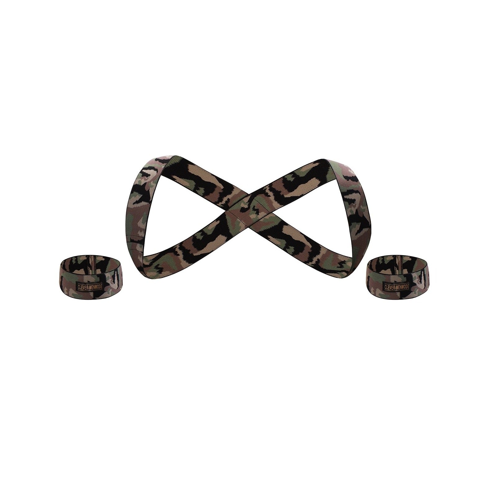 green Men's Camo Elastic Harness | Gay Harness- pridevoyageshop.com - gay men’s harness, lingerie and fetish wear
