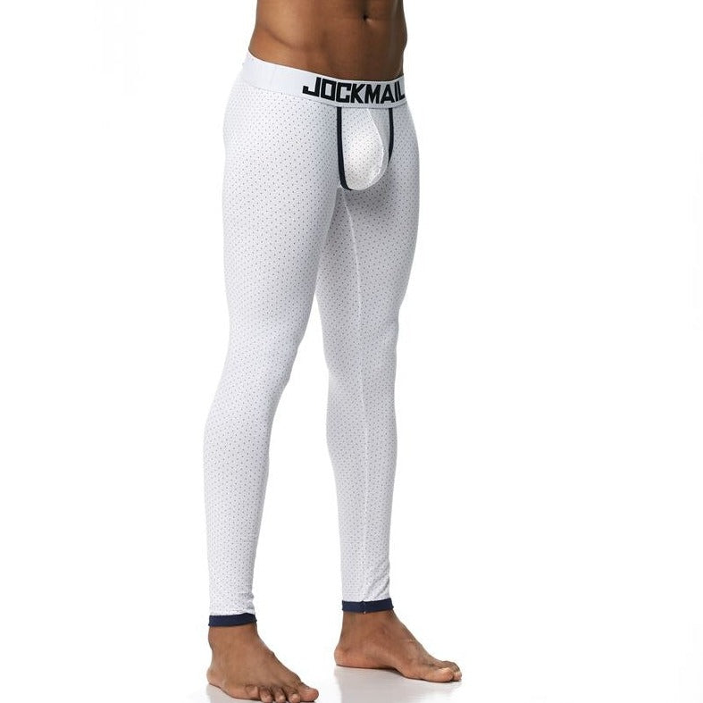 sexy gay man in white Gay Leggings | Men's WFH Thermal Leggings - pridevoyageshop.com - gay men’s underwear and activewear