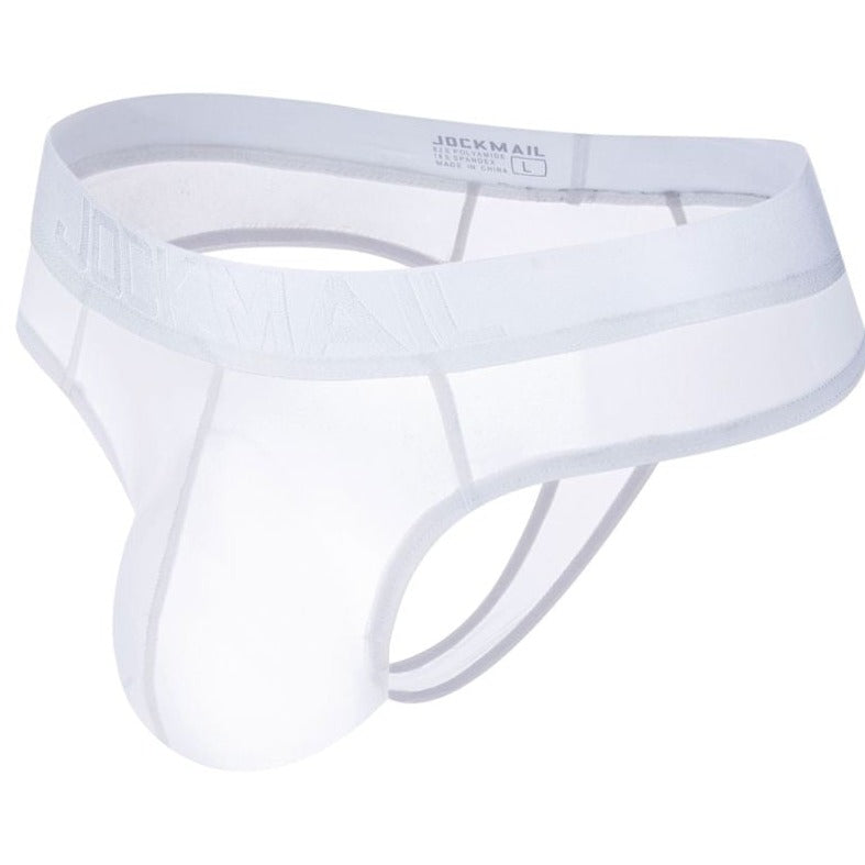 White Jockmail - Sexy Mens Thongs: Perfect Sexy Underwear for Gay Men - pridevoyageshop.com - gay men’s underwear and swimwear