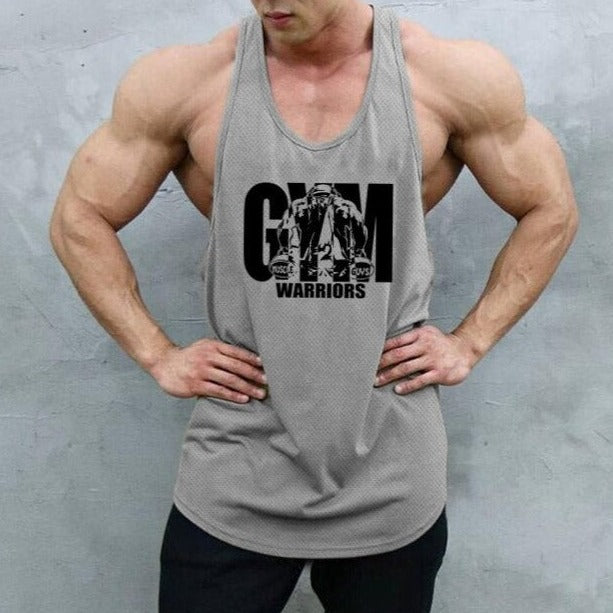 hot gay muscle hunk in gray Gay Tops | Mens Mesh Stringer Tank Tops - pridevoyageshop.com - gay men’s gym tank tops, mesh tank tops and activewear