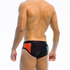 sexy gay in black Gay Swimwear | Piet Mondrian Art Deco Swim Briefs- pridevoyageshop.com - gay men’s underwear and swimwear