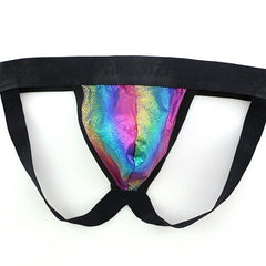 details of Rainbow Sparkle Jockstrap: Pride Jockstrap & Gay Jockstrap- pridevoyageshop.com - gay men’s underwear and swimwear