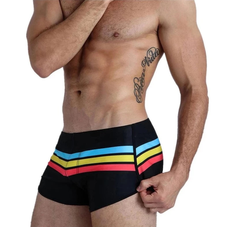 a hot gay man in black Men's Beach House Swim Briefs - pridevoyageshop.com - gay men’s underwear and swimwear