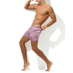 a hot gay man in pink Men's Ice Silk Lounge Shorts - pridevoyageshop.com - gay men’s underwear and swimwear