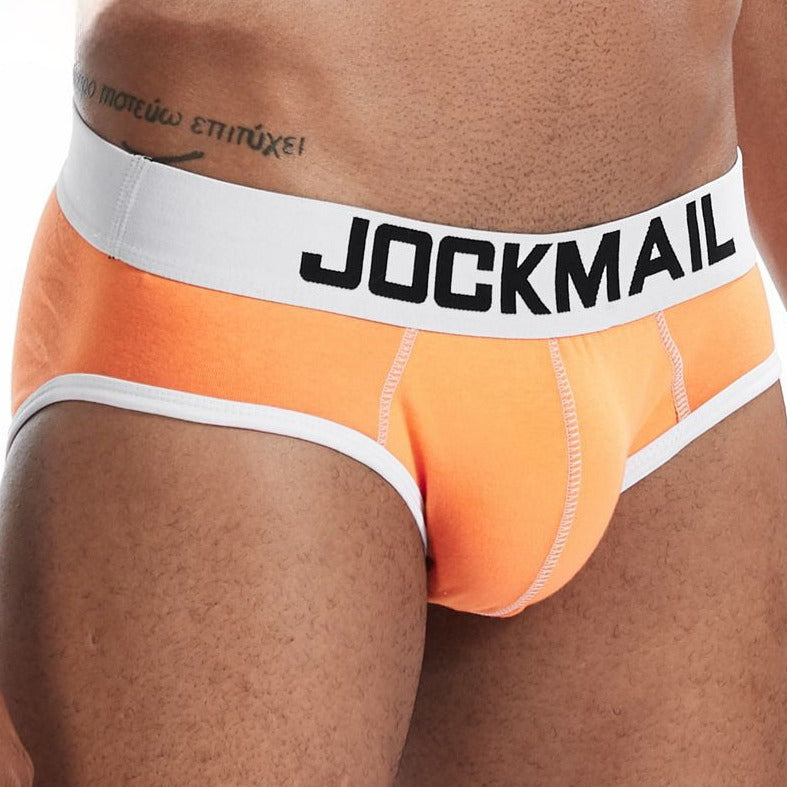 orange Classic Modal Men's Briefs with pouch: Best Gay Underwear - pridevoyageshop.com - gay men’s underwear and swimwear