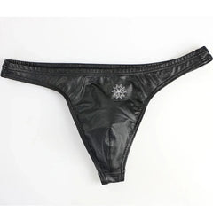 black Brave Person Gay Men's Metallic Thong - pridevoyageshop.com - gay men’s underwear and swimwear