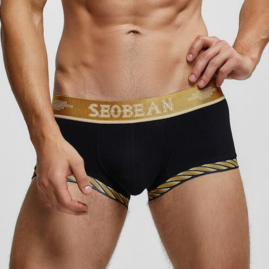 black Seobean Golden Laurel Wreath Boxers | Gay Underwear- pridevoyageshop.com - gay men’s underwear and swimwear