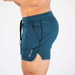 sexy gay man in Purplish blue Gay Shorts | Men's Gym Training Shorts - Men's Activewear, gym short, sport shorts, running shorts- pridevoyageshop.com