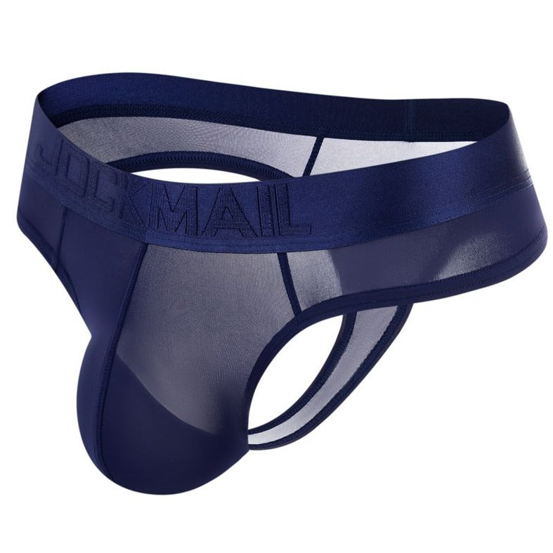 Navy Blue Jockmail - Sexy Mens Thongs: Perfect Sexy Underwear for Gay Men - pridevoyageshop.com - gay men’s underwear and swimwear