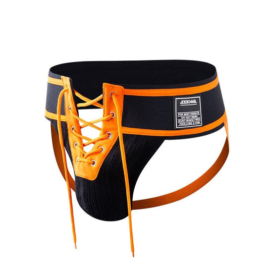 Orange Jockmail - Gay Underwear Jockstrap: Men's Athletic Lacing Underwear - pridevoyageshop.com - gay men’s underwear and swimwear