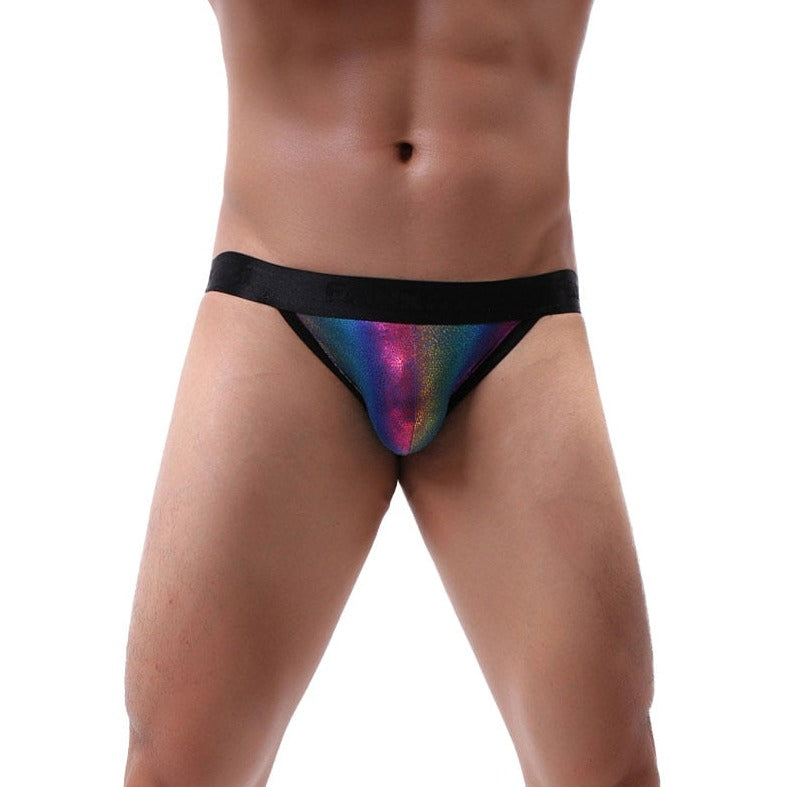 hot gay man in Rainbow Sparkle Jockstrap: Pride Jockstrap & Gay Jockstrap- pridevoyageshop.com - gay men’s underwear and swimwear