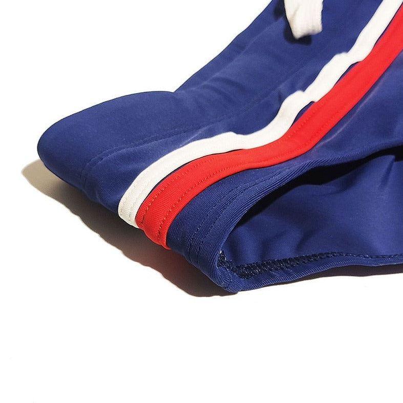 details of blue Gay Swimwear | French Swim Briefs- pridevoyageshop.com - gay men’s underwear and swimwear
