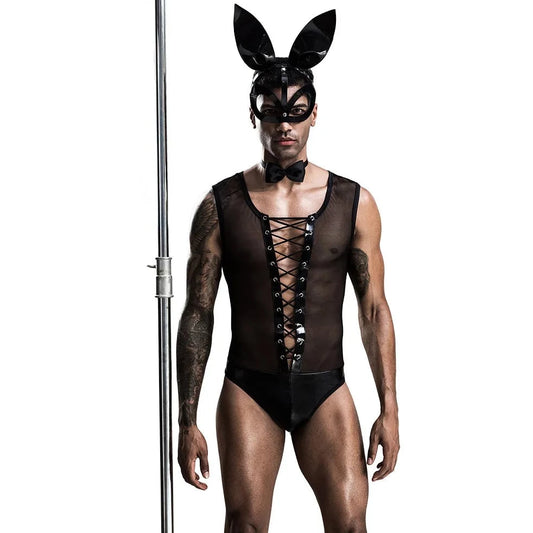 a hot gay man in Sexy Rabbit Gay Costume | Gay Costume & Club Wear - pridevoyageshop.com - gay costumes, men role play outfits, gay party costumes and gay rave outfits