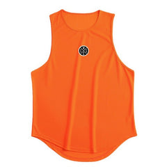 orange Gay Tops | Mens Bodybuilding Gym Tank Top - pridevoyageshop.com - gay men’s gym tank tops, mesh tank tops and activewear