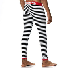 sexy gay man in Where's Waldo Red + White Gay Leggings | Men's WFH Thermal Leggings - pridevoyageshop.com - gay men’s underwear and activewear