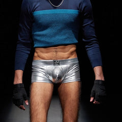 Jockmail Shiny Metallic PU Leather Boxers