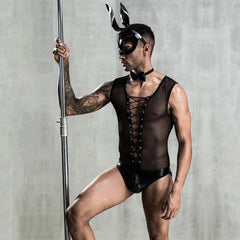 a hot gay man in Sexy Rabbit Gay Costume | Gay Costume & Club Wear - pridevoyageshop.com - gay costumes, men role play outfits, gay party costumes and gay rave outfits