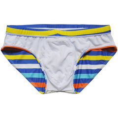 details of Gay Swimwear | Colorful Stripe Swim Briefs- pridevoyageshop.com - gay men’s underwear and swimwear