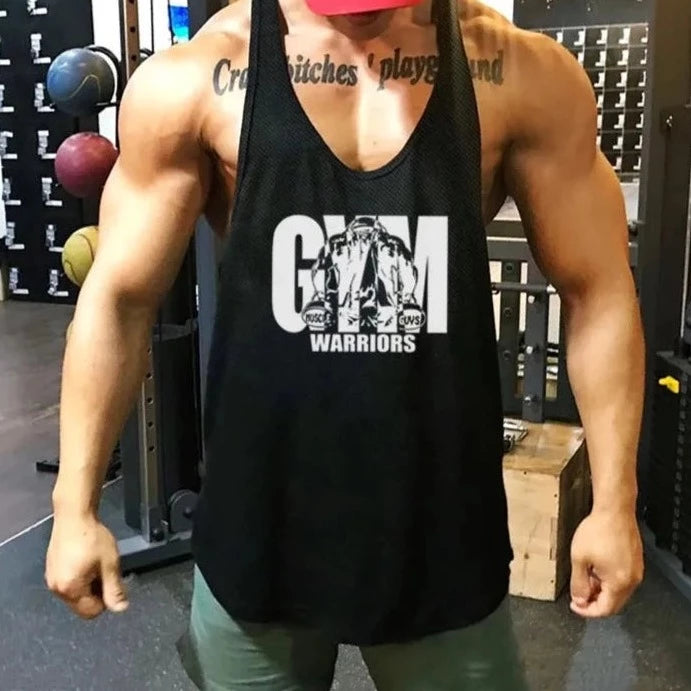 hot gay muscle hunk in black Gay Tops | Mens Mesh Stringer Tank Tops - pridevoyageshop.com - gay men’s gym tank tops, mesh tank tops and activewear