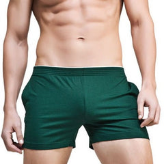 a hot gay man in green Solid Skinny Sweat Shorts | Gay Loungewear & Shorts - pridevoyageshop.com - gay pajamas, gay loungewear, gay sleepwear