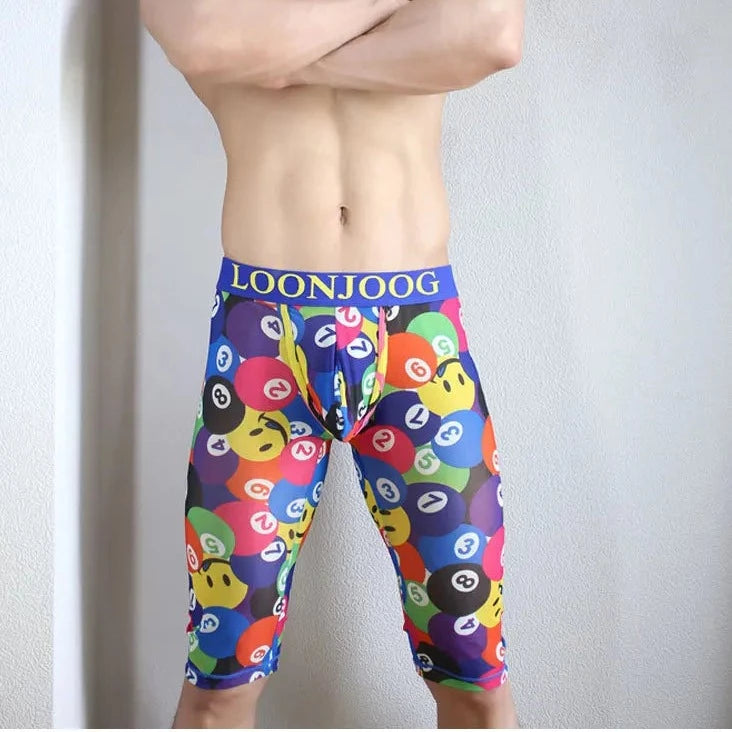 Pool Balls Men's Mesh Knee High Long Johns - pridevoyageshop.com - gay men’s underwear and swimwear