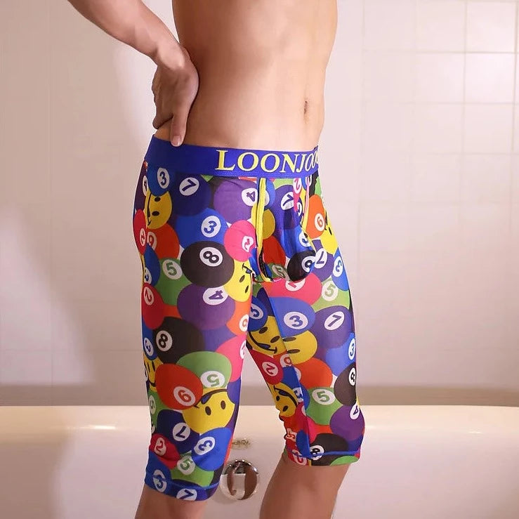 Pool Balls Men's Mesh Knee High Long Johns - pridevoyageshop.com - gay men’s underwear and swimwear