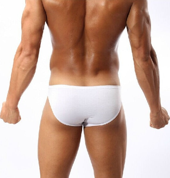White Brave Person Men's Modal Lowrise Pouch Bikini Briefs Underwear - pridevoyageshop.com - gay men’s underwear and swimwear