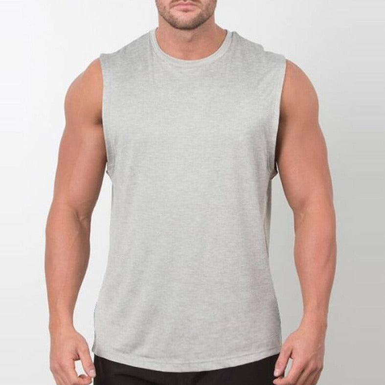 sexy gay man in gray Gay Tops | Mens Workout Muscle Tank Top - pridevoyageshop.com - gay men’s gym tank tops, mesh tank tops and activewear