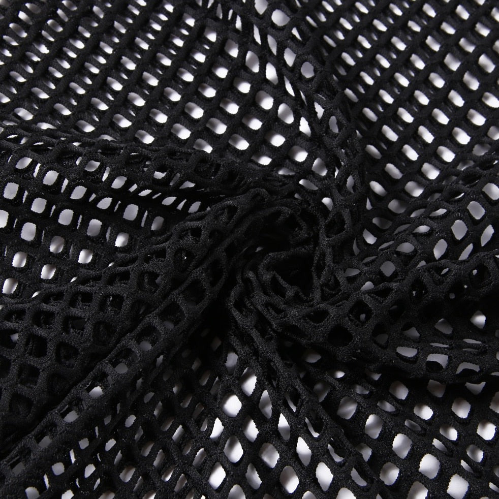 details of Gay Men Fashion | Men's Black Mesh T-Shirt: Fishnet T-Shirt for Men