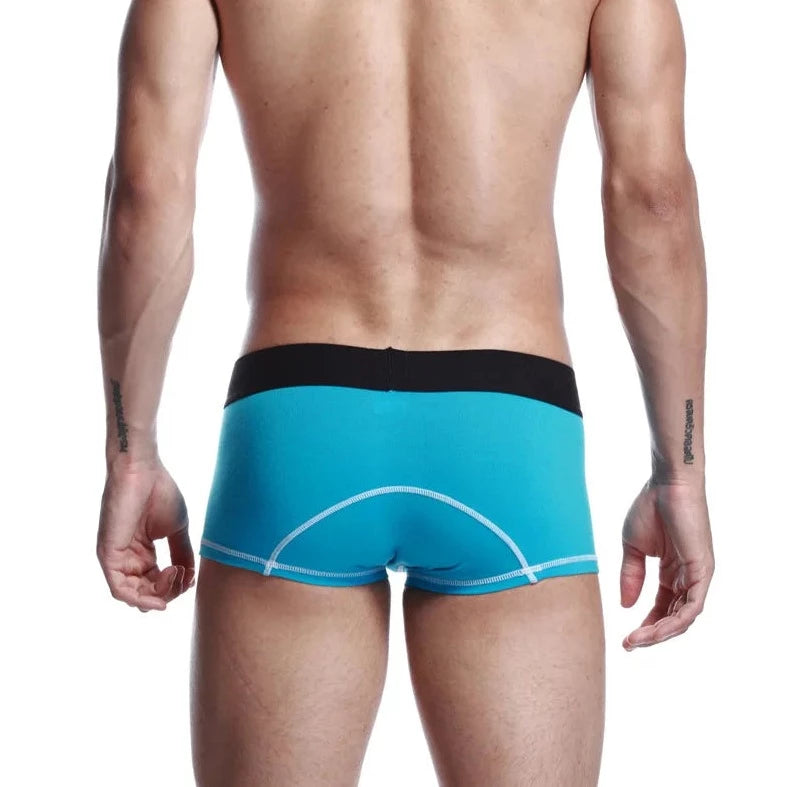 a hot gay man in sky blue SEOBEAN Men's Reflective Boxer Briefs - pridevoyageshop.com - gay men’s underwear and swimwear