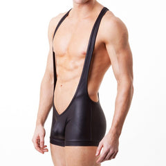 Men's Hot PU Leather Singlet