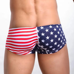 Gay Men's American Flag Patriotic Briefs - pridevoyageshop.com - gay men’s underwear and swimwear