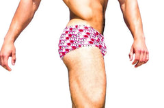 a hot gay man in pink Men's Beach House Swim Briefs - pridevoyageshop.com - gay men’s underwear and swimwear