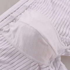 details of Men's Silky Sheer Striped Boxer Briefs 4-Pack - pridevoyageshop.com - gay men’s underwear and swimwear