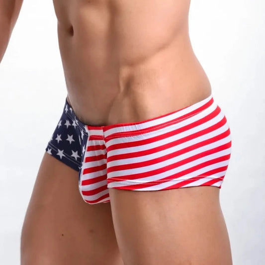 Gay Men's American Flag Patriotic Briefs - pridevoyageshop.com - gay men’s underwear and swimwear