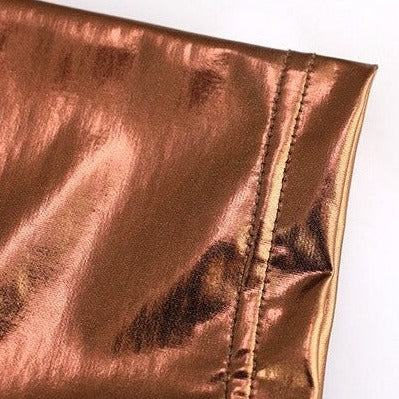 details of Gay Shorts | Shiny Metallic Running Shorts - Men's Activewear, gym short, sport shorts, running shorts- pridevoyageshop.com