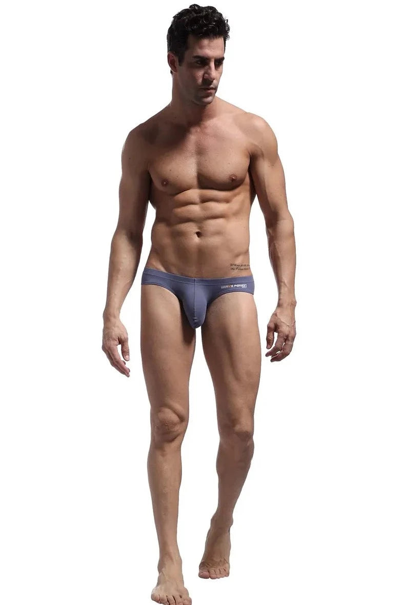 a hot gay man in light purple Brave Person Hung Briefs - pridevoyageshop.com - gay men’s underwear and activewear