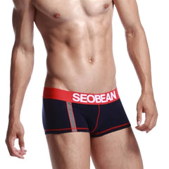a hot gay man in dark blue SEOBEAN Men's Reflective Boxer Briefs - pridevoyageshop.com - gay men’s underwear and swimwear