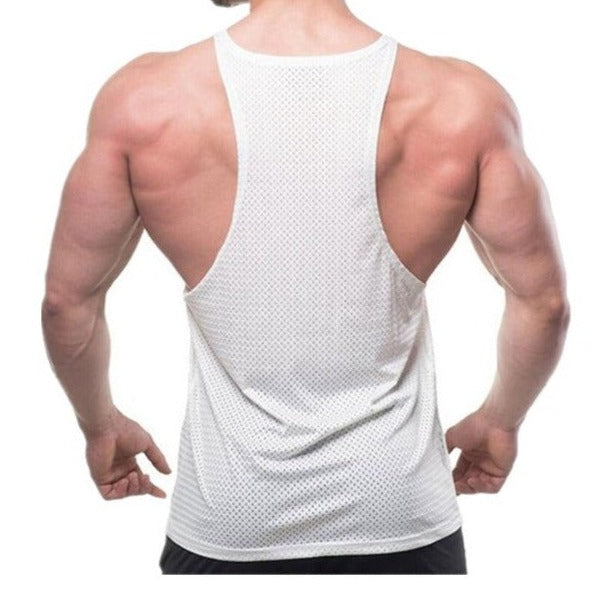 sexy gay man in white Gay Tops | Mens Breathable Mesh Gyms Tank Tops - pridevoyageshop.com - gay men’s gym tank tops, mesh tank tops and activewear