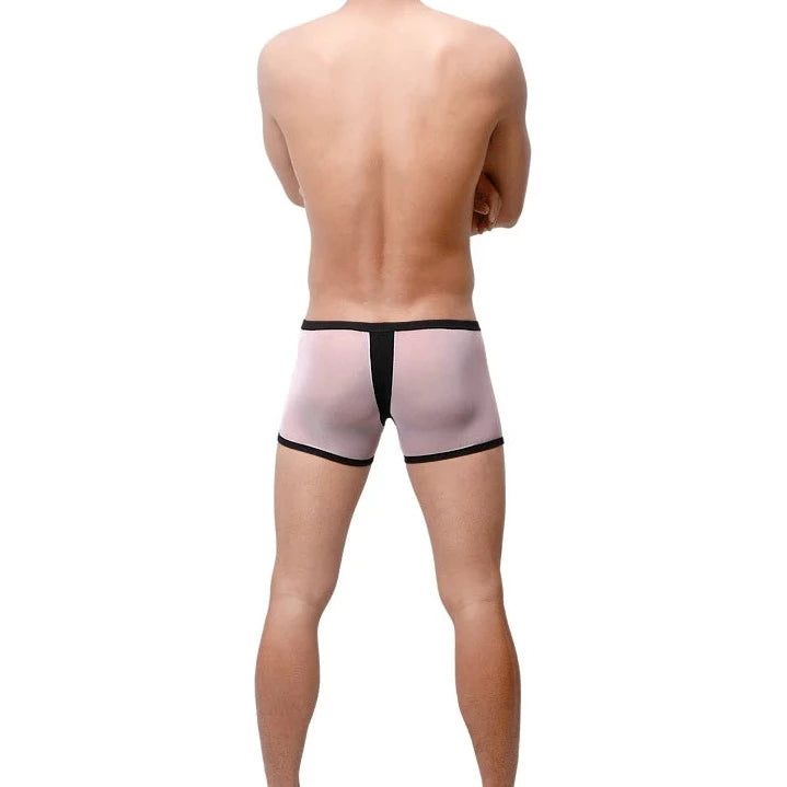 white Men's Mesh Thong Boxer Briefs - pridevoyageshop.com - gay men’s underwear and swimwear